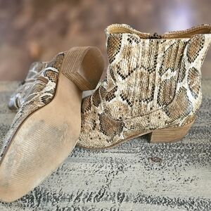 Snakeskin Ankle Boots